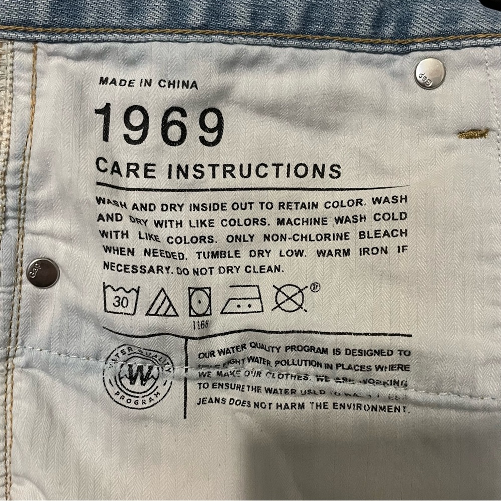 Gap 1969 Size 34 Classic Denim Jean Light Blue Short Miniskirt - Picture 5 of 6